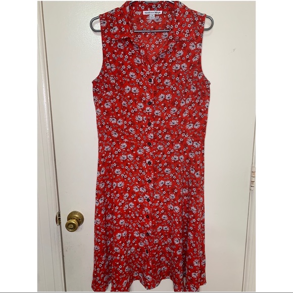 Red floral sleeveless dress - Picture 1 of 5